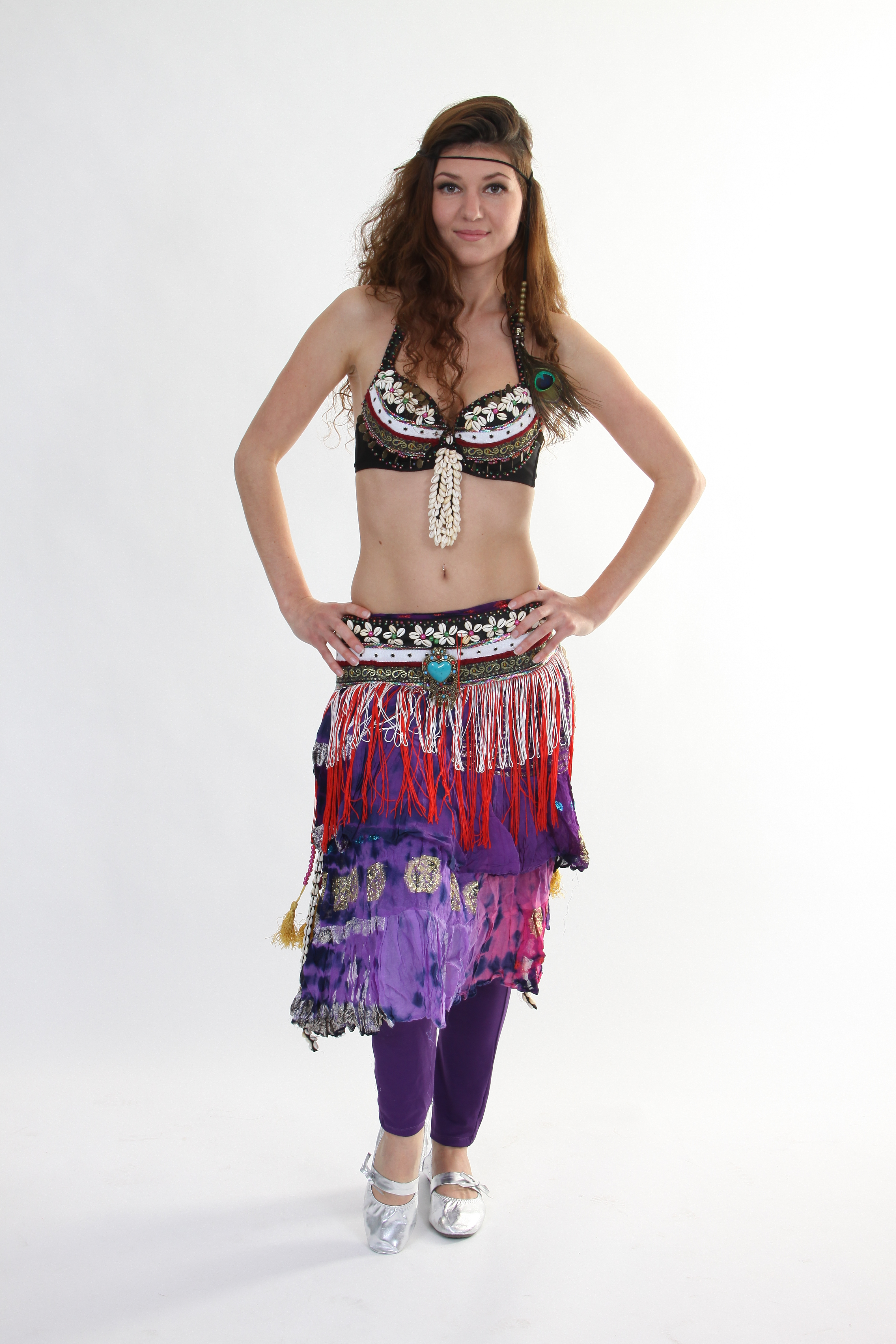 DSP01# Baumwolle Bauchtanz Kostüm Tribal Hose 12 Farben 